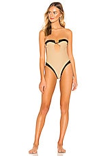 Tularosa Madona One Piece In Nude Black REVOLVE