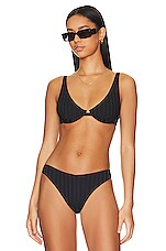 Vitamin A Rossi Halter Underwire Bikini Top In Black REVOLVE