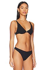 Vitamin A Rossi Halter Underwire Bikini Top In Black Revolve