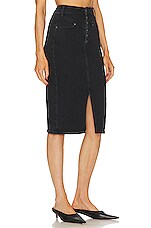 Veronica Beard Herron Denim Midi Skirt In Washed Black Revolve