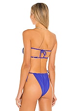 Weworewhat Ruched Bandeau Bikini Top In Sapphire Revolve