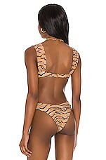 Weworewhat Claudia Bikini Top In Tiger Print Tan Revolve