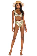 Weworewhat Claudia Bikini Top In Romantic Floral Sage Multi Revolve