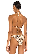 Zimmermann Separates Sculpt Mini Tri Bikini Top In Leopard Revolve