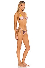 Zimmermann Shelly Mini Tri Bikini Set In Yellow Tie Dye Revolve