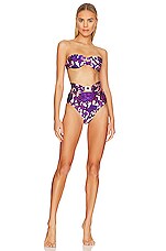 Zimmermann Tiggy Circle Link Bikini Bottom In Lilac Pink Paisley