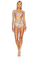 Zimmermann Clover Balconette Bikini Top In Spliced REVOLVE