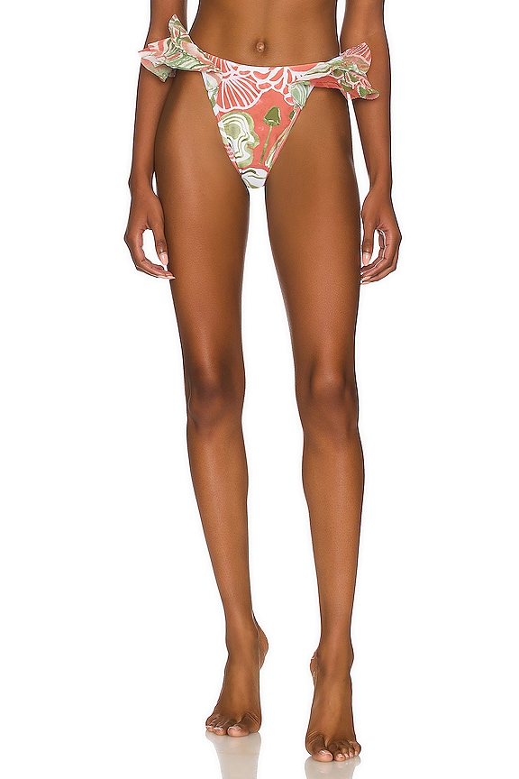 Andrea Iyamah Salama Bikini Bottom In Abstract Mushroom Print Revolve