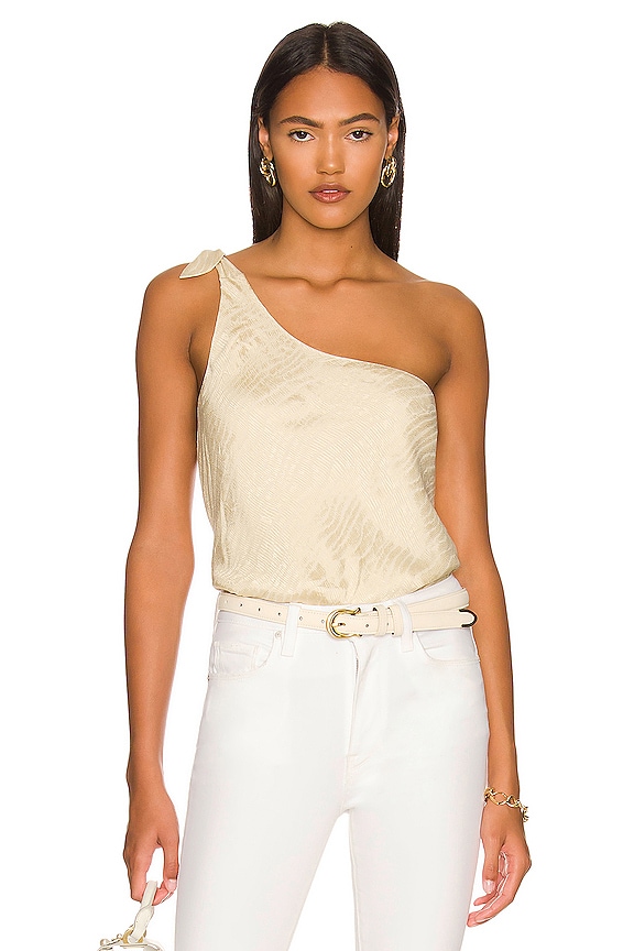 Krisa One Shoulder Tie Tank In Beam REVOLVE