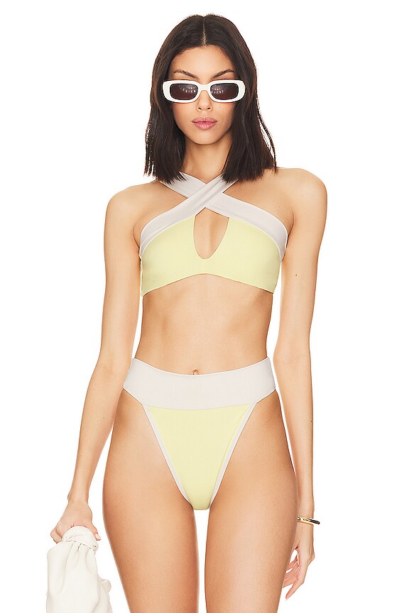 KYA Reversible Coco Bikini Top In Limoncello Vanilla REVOLVE