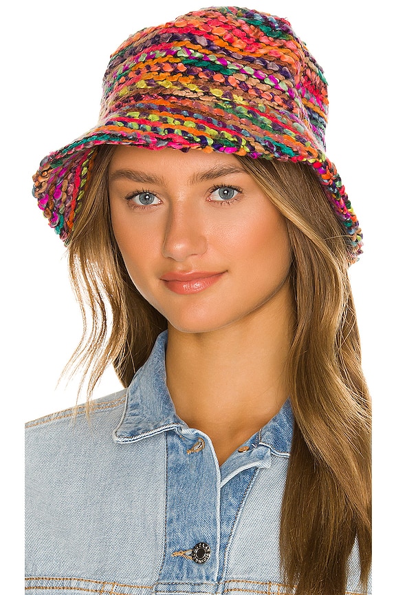 Lele Sadoughi Sweater Knit Bucket Hat In Desert Rainbow Revolve