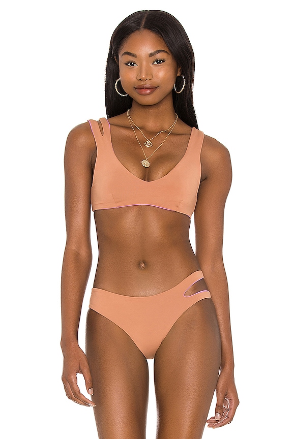 LSPACE One Wave Bikini Top In Putty REVOLVE