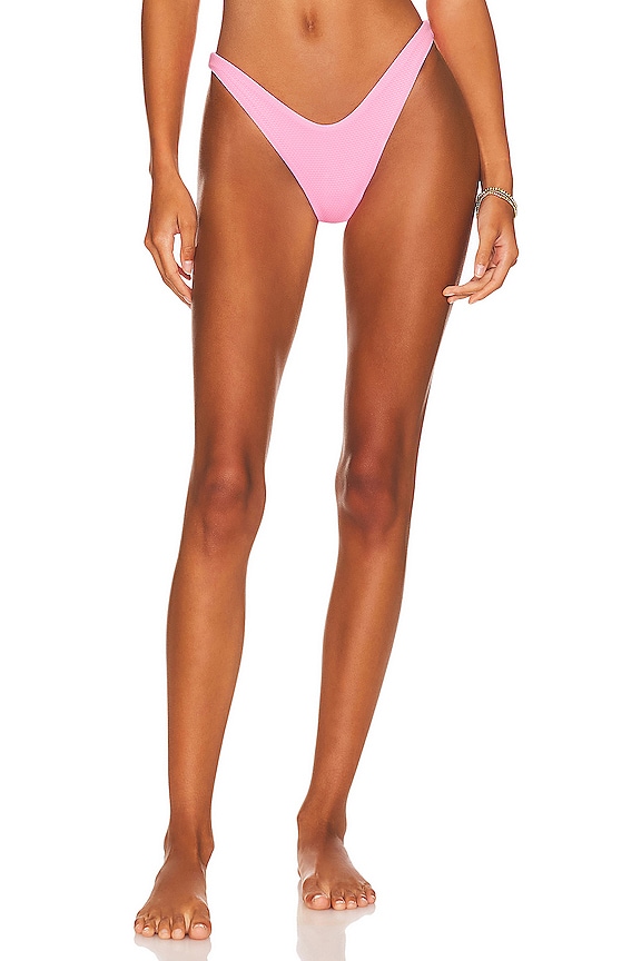 Maaji Splendour Reversible Bikini Bottom In Powder Pink Revolve