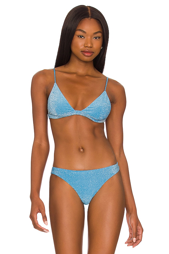 Mikoh Taga Bikini Top In Bermuda In Lurex Bermuda Revolve