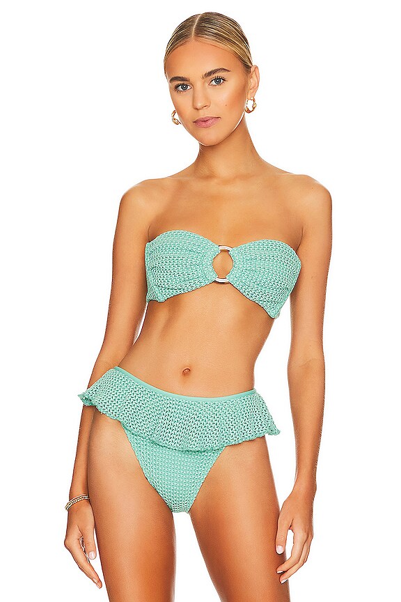 Montce Swim Tori Bandeau Bikini Top In Turquoise REVOLVE