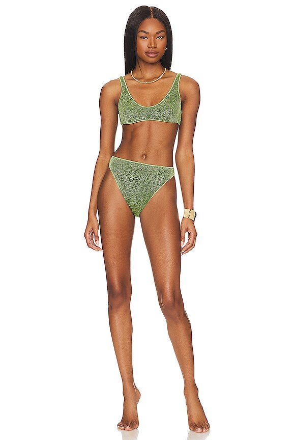 Oseree Sporty Bra 90 S Bottom Bikini Set In Green REVOLVE