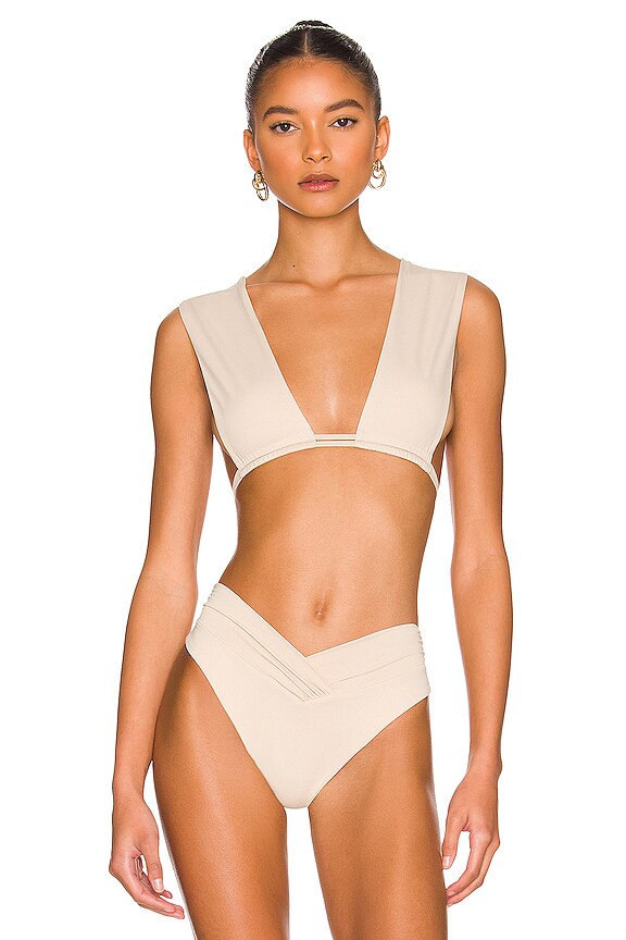 Riot Swim Dodi Bikini Top In Coconut Revolve