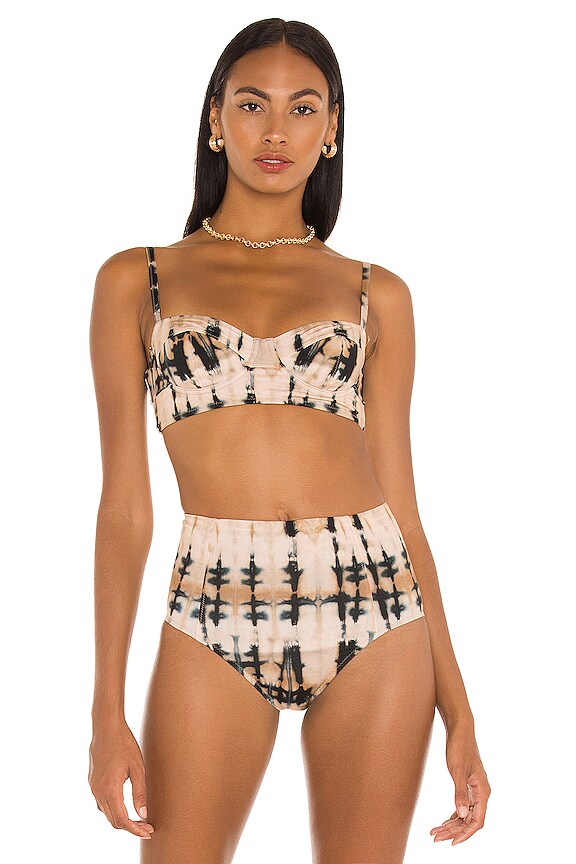 Ulla Johnson Zahara Bikini Top In Desert Palm Tie Dye Revolve