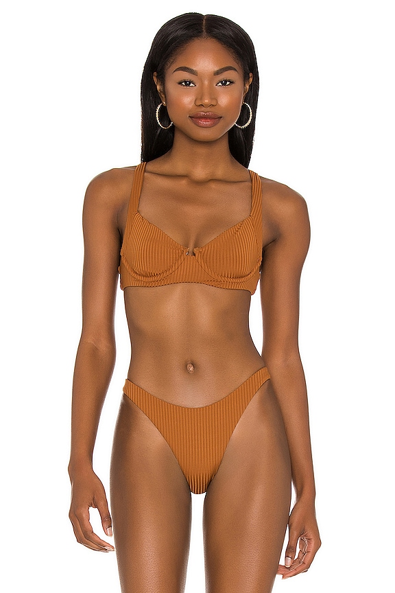 Vitamin A Demi Bikini Top In Chai Ecorib Revolve