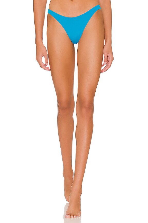 Vitamin A California High Leg Bikini Bottom In Cyan Revolve