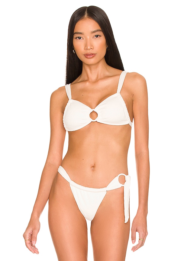 Vix Swimwear Luna Bikini Top In White Revolve