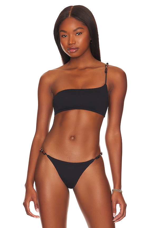 Vix Swimwear Flora Ana Bikini Top In Firenze Black Revolve