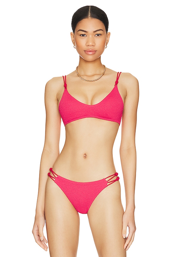 Vix Swimwear Gwen Li Bikini Top In Firenze Goji Berry Revolve