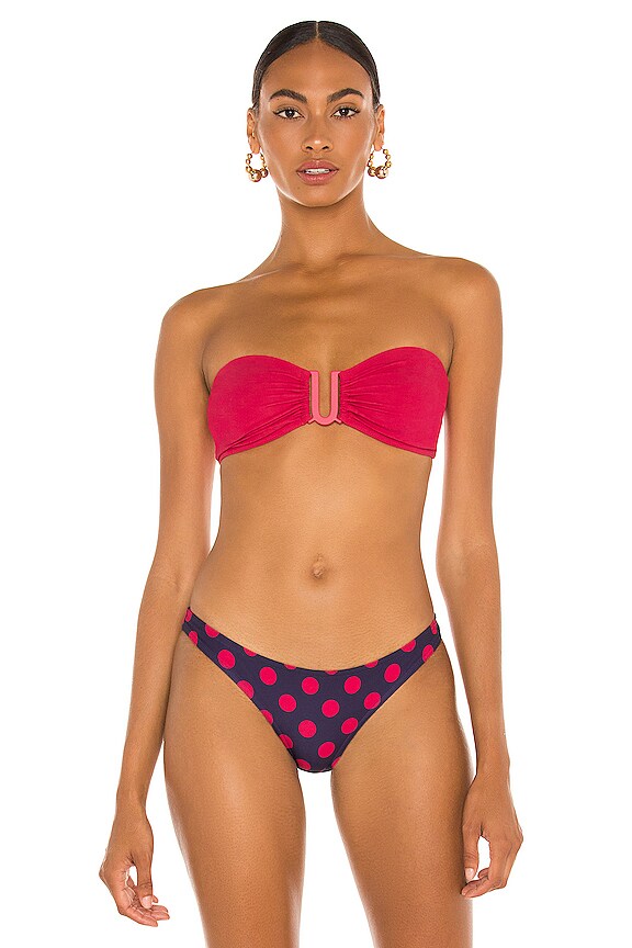 Zimmermann Separates Sculpt U Wire Bra Bikini Top In Raspberry Revolve