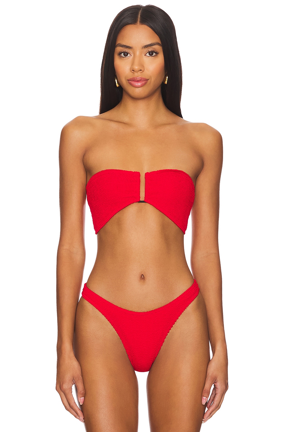 Bond Eye Blake Bandeau Bikini Top In Baywatch Red Eco REVOLVE