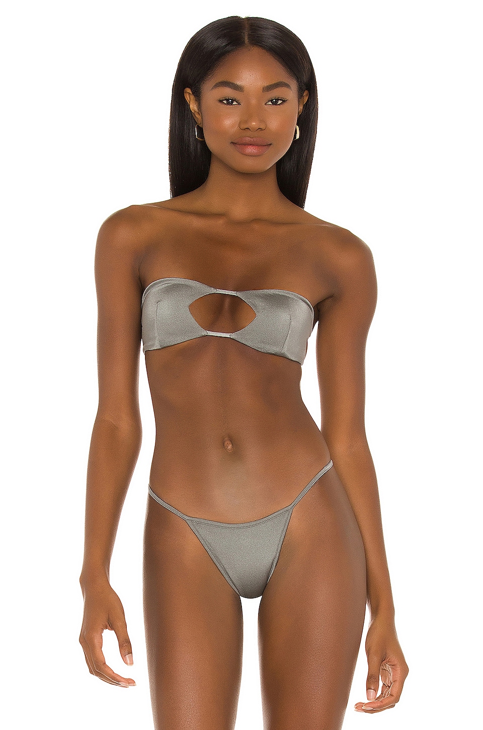 Indah X Revolve Bass Bandeau Bikini Top In Storm Revolve