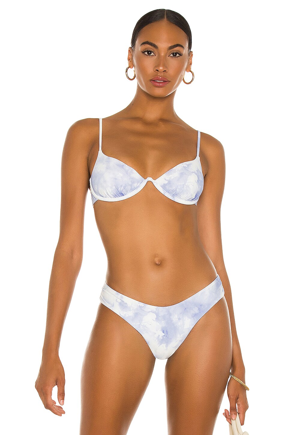 Simkhai Bridgette Underwire Bikini Top In Sky Tie Dye Revolve