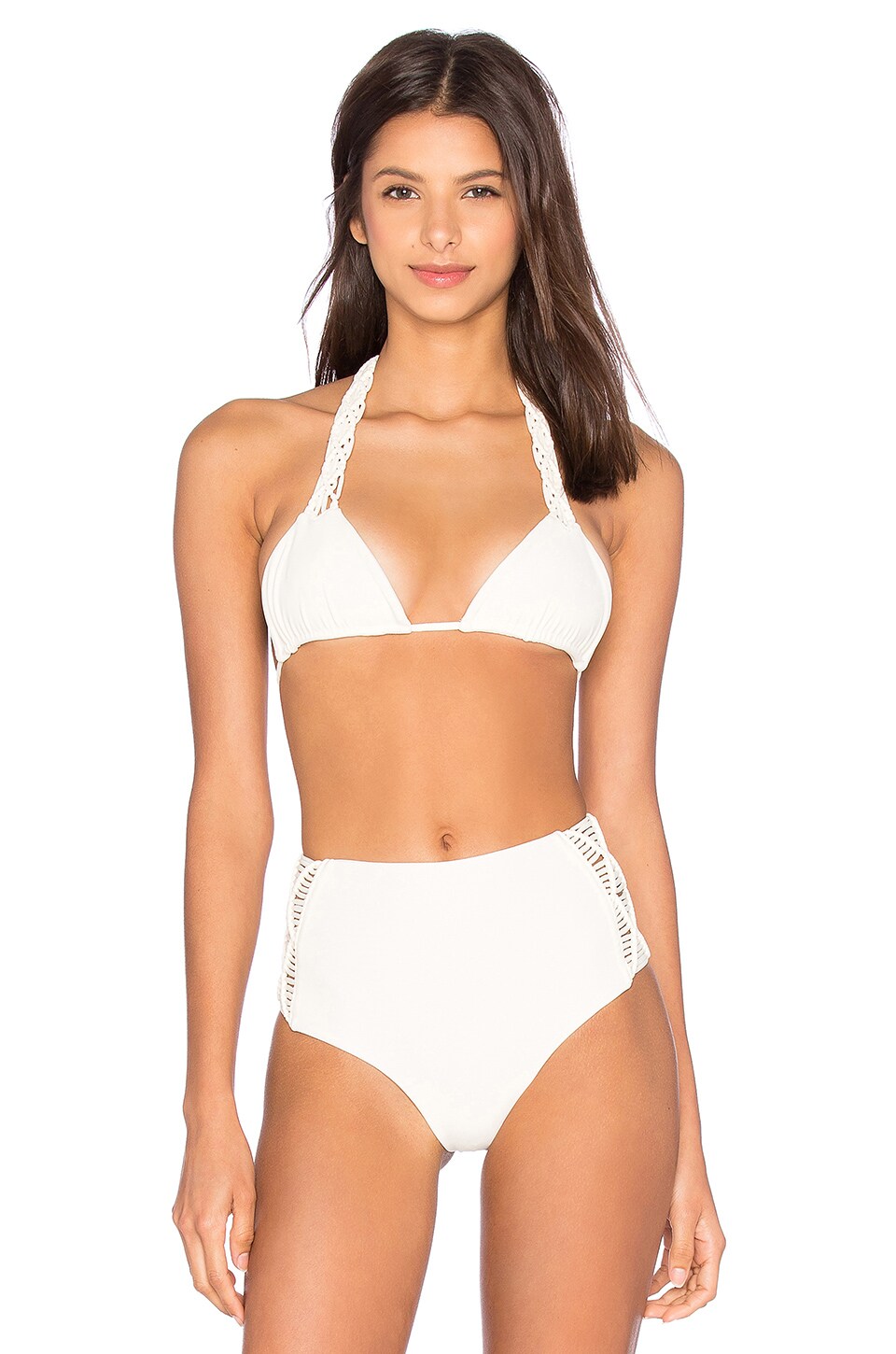 MIKOH Kula Triangle Bikini Top In Bone REVOLVE