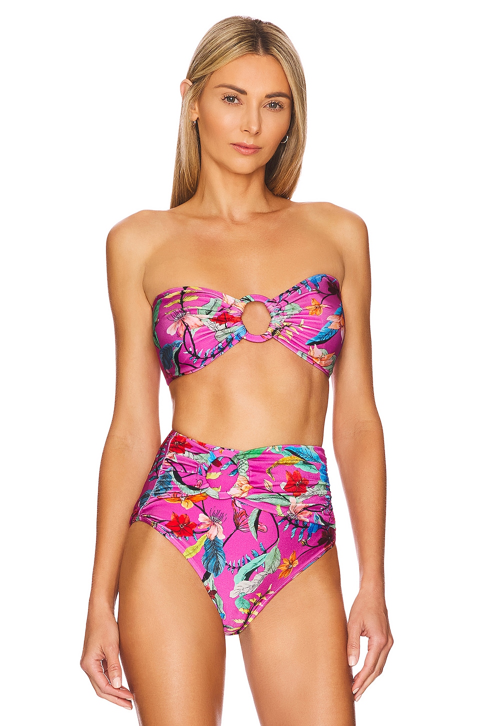 Patbo Zamia Bandeau Bikini Top In Magenta Revolve