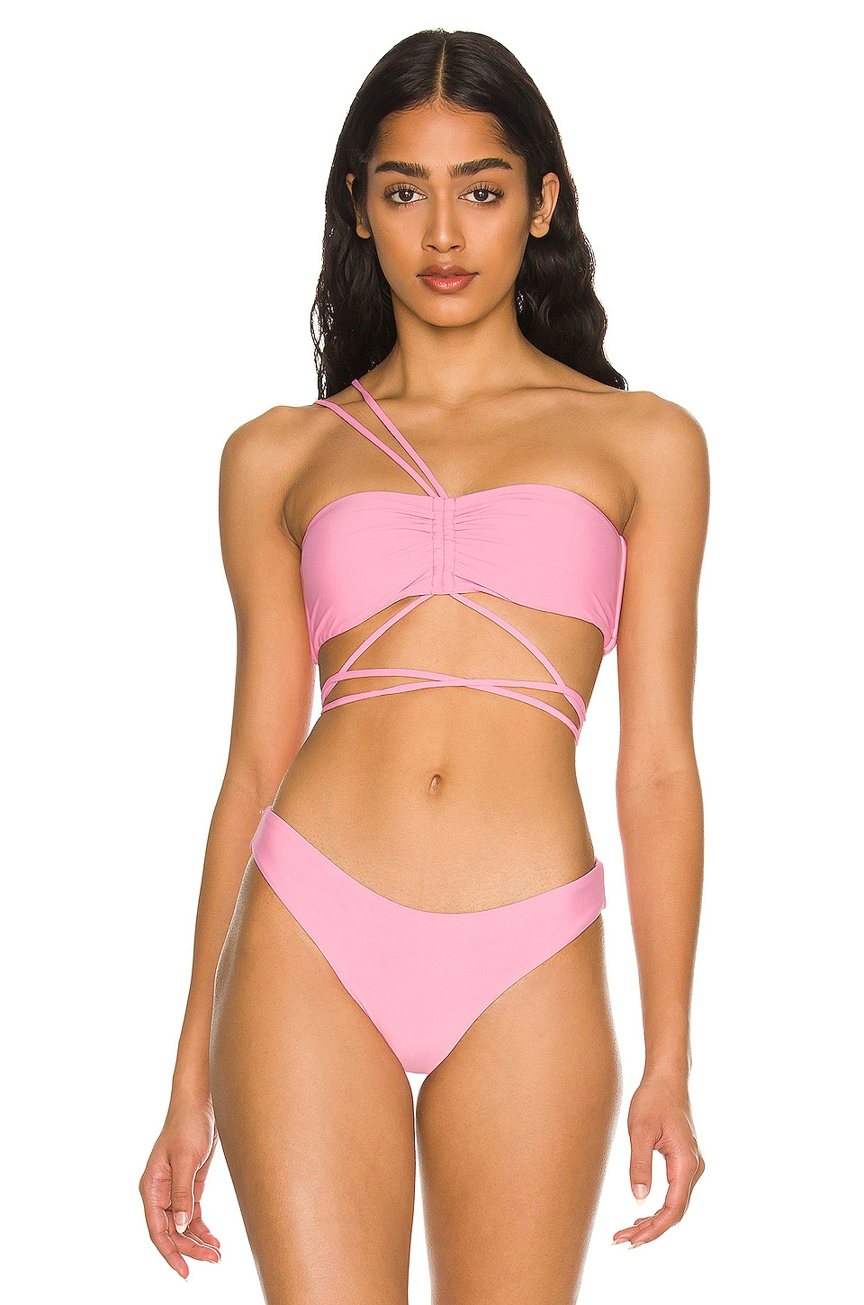 PQ Sky Strappy Bikini Top In Aura REVOLVE