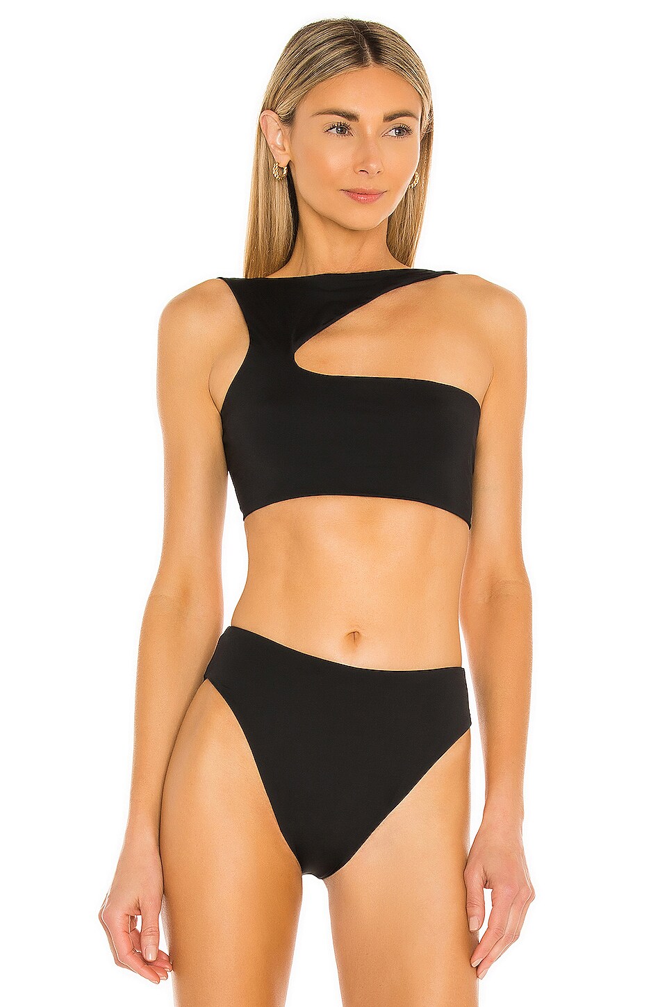 Riot Swim Vista Bikini Top In Black Revolve