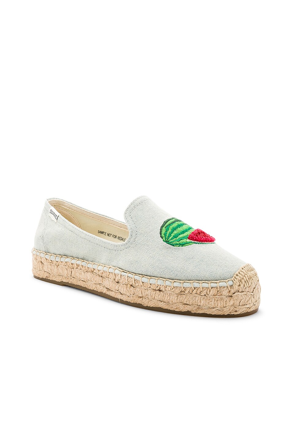 Soludos Watermelons Smoking Slipper In Chambray Revolve