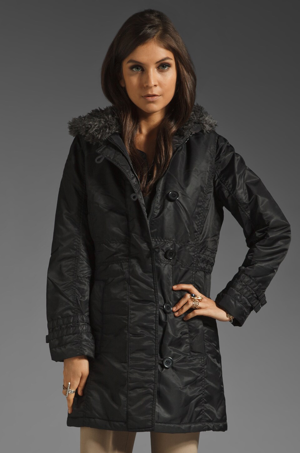 Spiewak Chesnut Parka With Faux Fur Trim In Black REVOLVE