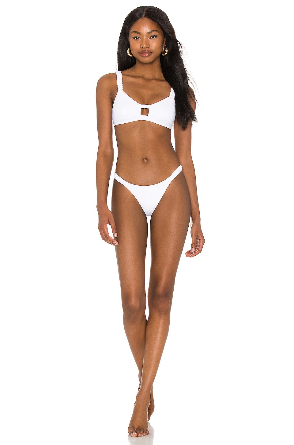 Vitamin A Zuri Bikini Bottom In White Ecolux Revolve