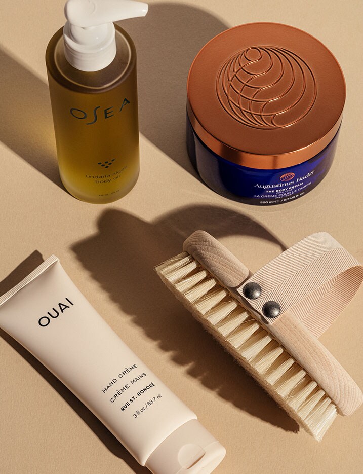 Variety of bath & body products.