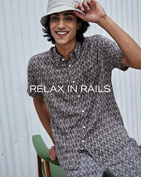 Relax in Rails. Mixing California leisure with European aesthetics, Rails delivers quality designs and innovative materials without sacrificing its relaxed sensibilities. SHOP RAILS