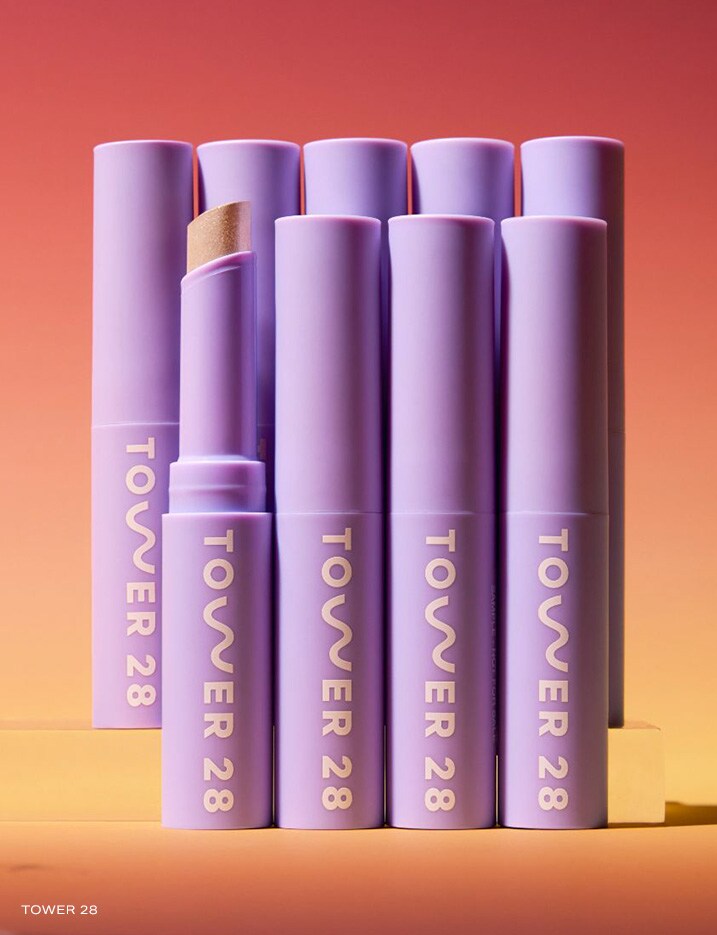 Variety of Tower28 GoGo Cooling Shimmer Stick.