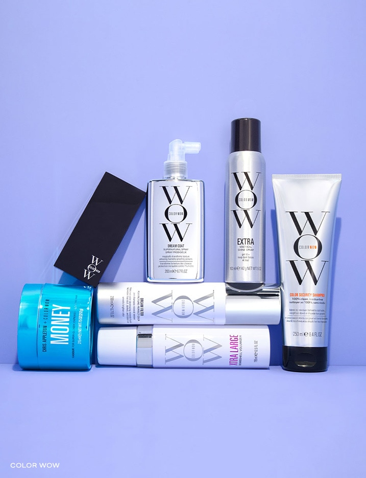Variety of WOW hair products.