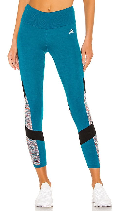 ADIDAS BY MISSONI ADIDAS BY MISSONI HOW DO WE TIGHT 打底裤 – ACTIVE TEAL  BLACK & ACTIVE ORANGE,ABMS-WP2
