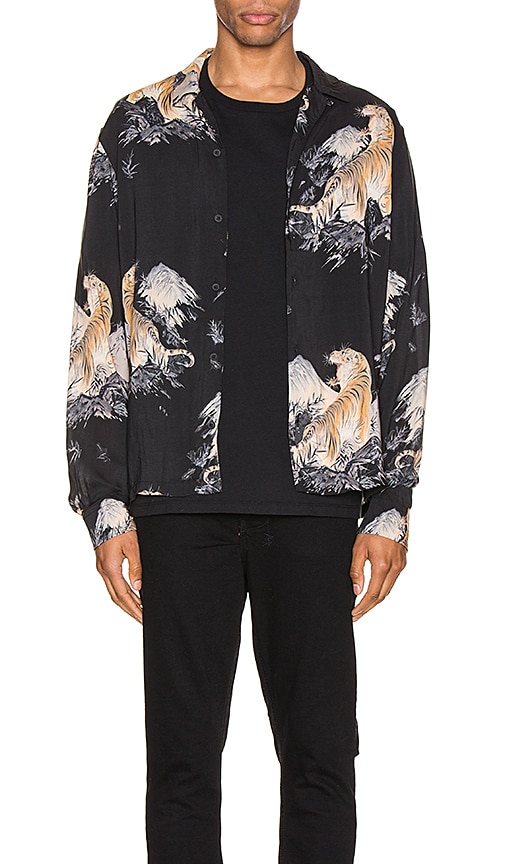 ALLSAINTS Kayan Long Sleeve Shirt,ALLR-MS5