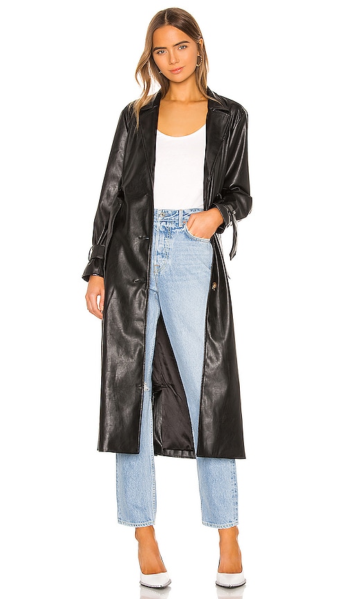 KENDALL + KYLIE LEATHER DUSTER JACKET,KENR-WO54