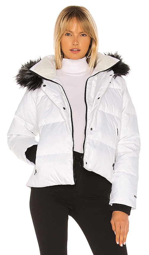 THE NORTH FACE Dealio Down Crop Jacket With Faux Fur Trim,TNOR-WO61