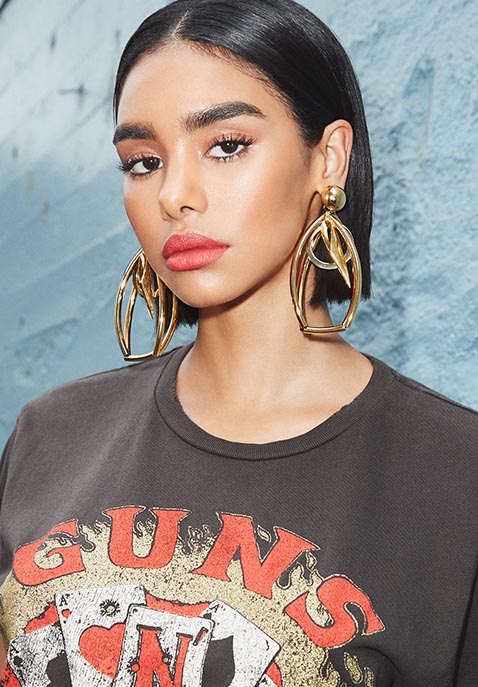 Caged Circle Earrings