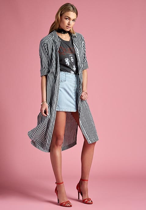 Faded in the Morning Button Down Dress