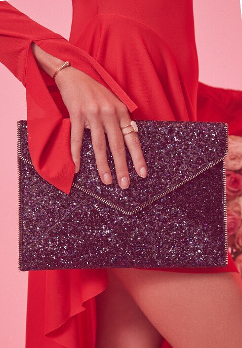 Glitter Leo Clutch