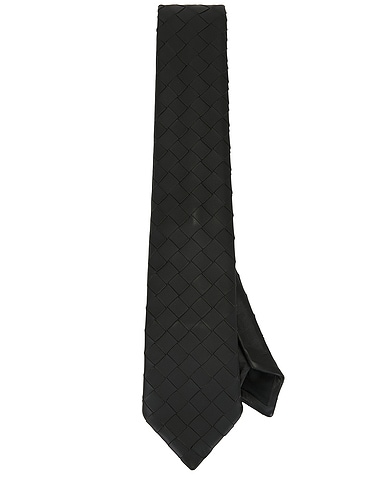 Intrecciato Leather Tie